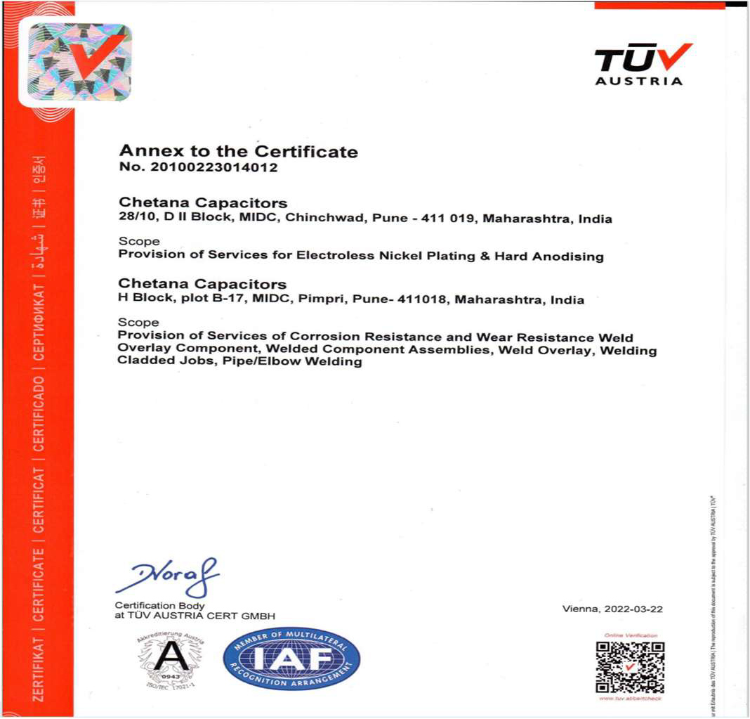 ISO 9001 : 2015 CERRTIFIED COMPANY 